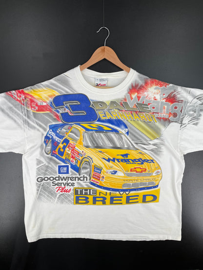 90's NASCAR DALE EARNHARDT Made in USA Size XXL Vintage Racing T-Shirt / A2232