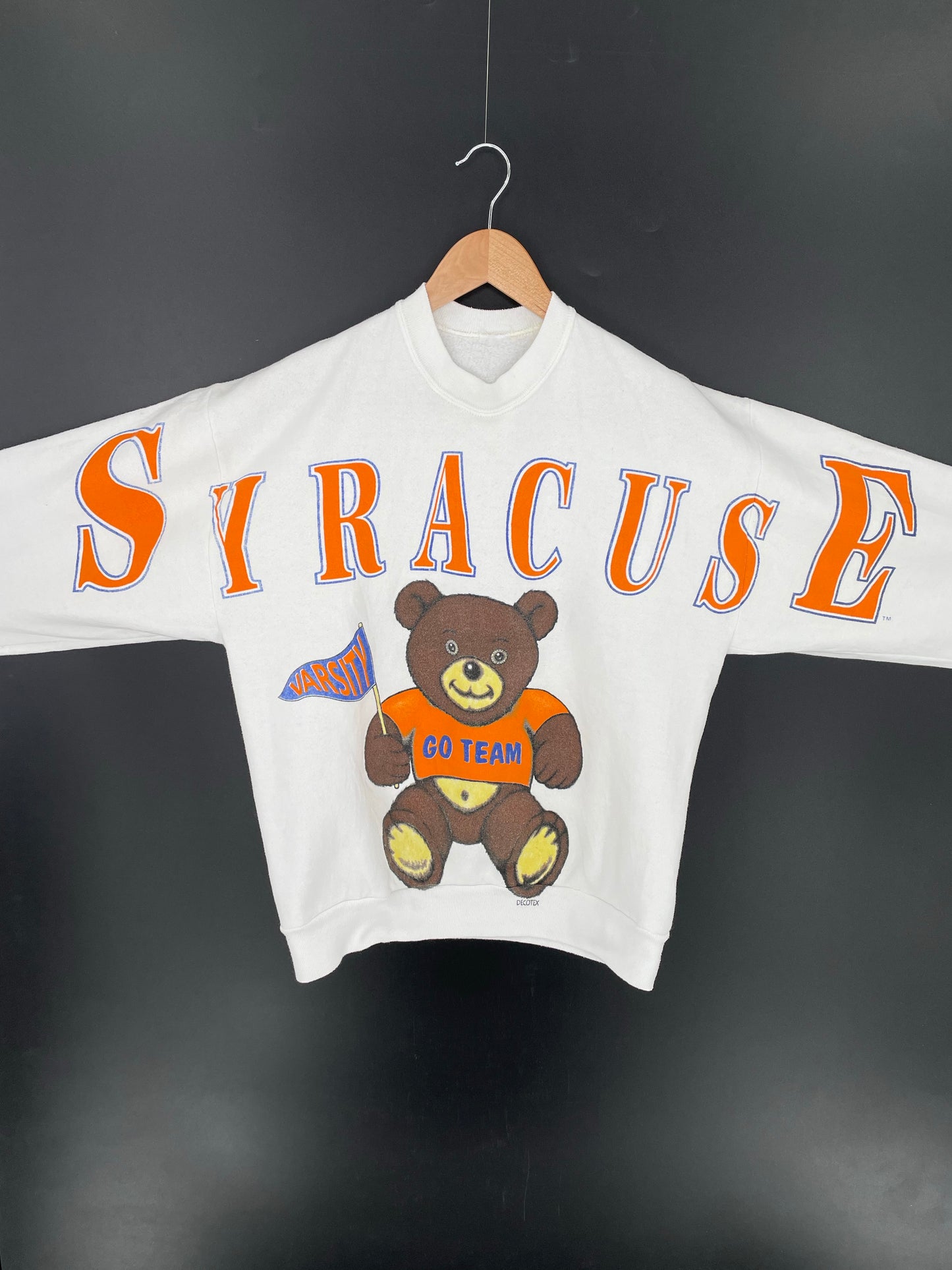90’s SYRACUSE UNIVERSITY Size No Tag (Approx.S) Sweat-shirt / K9468