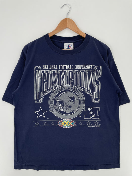 1996 DALLAS COWBOYS SUPER BOWL Made in USA Size L Vintage T-Shirt / A2107