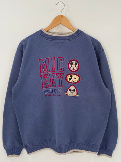 90’s DISNEY MICKEY Size L Vintage Sweat-shirt / K4140