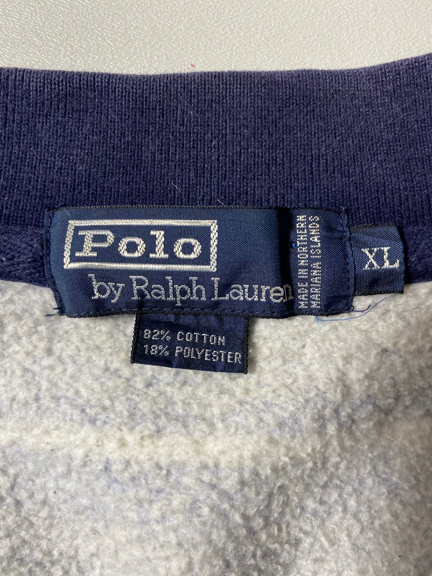 90's POLO RALPH LAUREN Size XL Vintage Button down Sweat-shirt  / K6432
