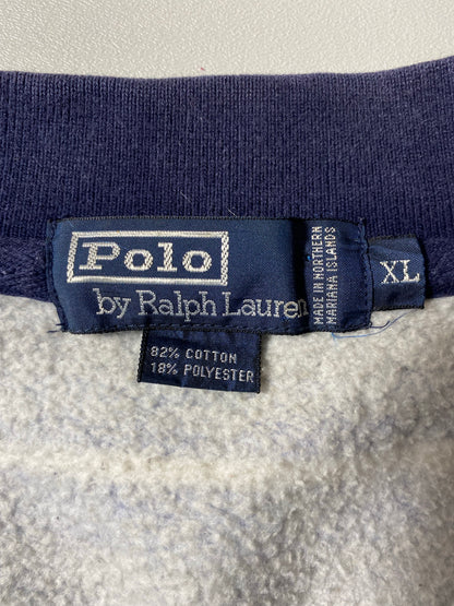 90's POLO RALPH LAUREN Size XL Vintage Button down Sweat-shirt  / K6432