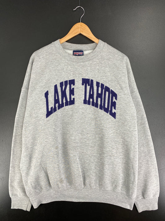 90’s LAKE TAHOE Made in USA Size XXL Vintage Sweat-Shirt / A5379