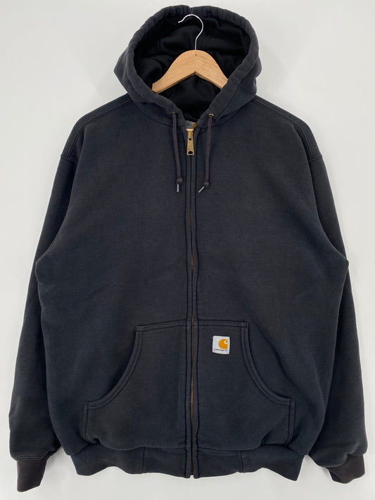 Vintage CARHARTT Size Approx.XL Double Faced Zip-Up Hoodie Sweat-Shirt  / A1647