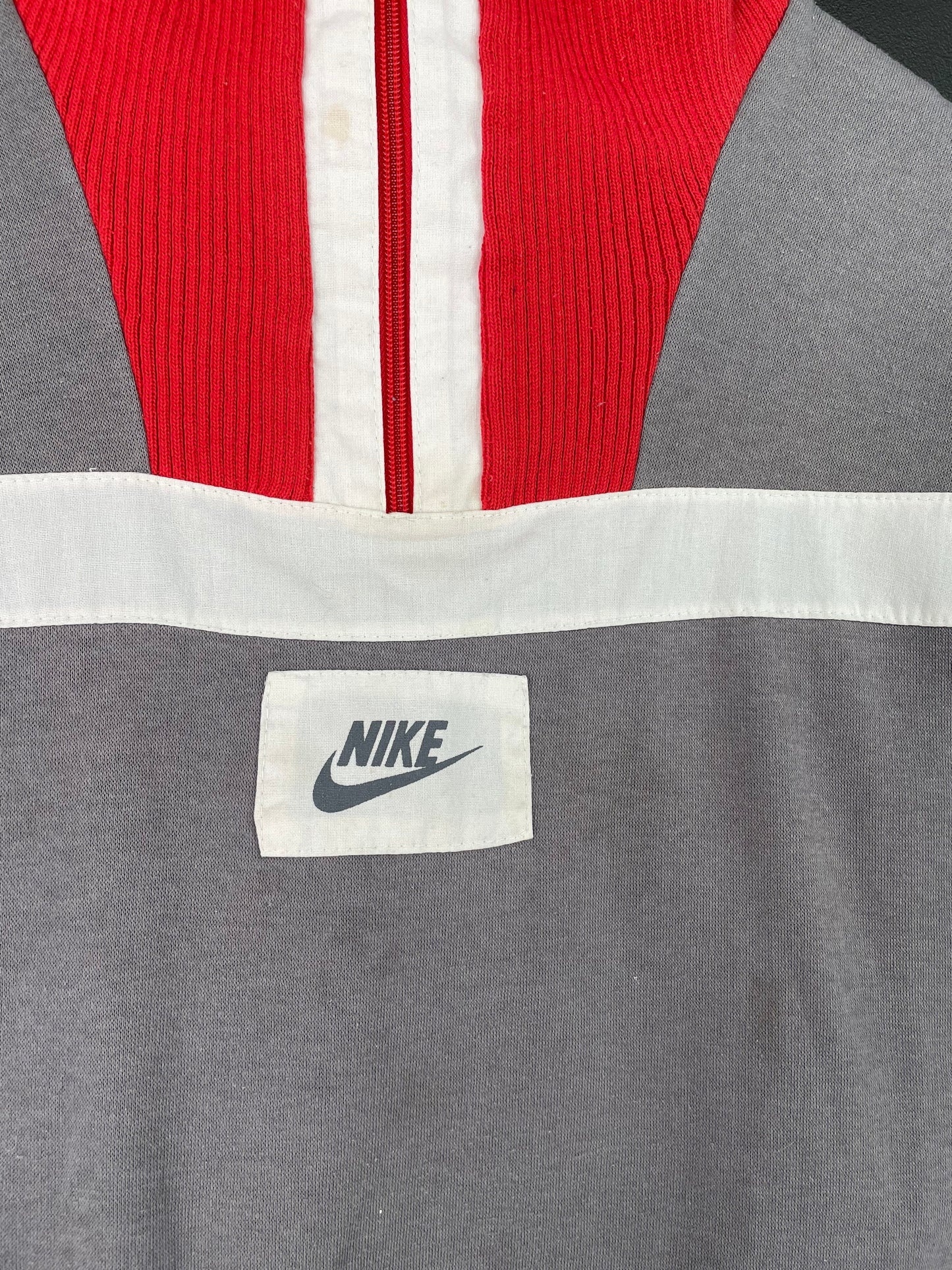 90’s NIKE Silver Tag Size M Vintage Half Zip-up Sweat-Shirt / E3298S