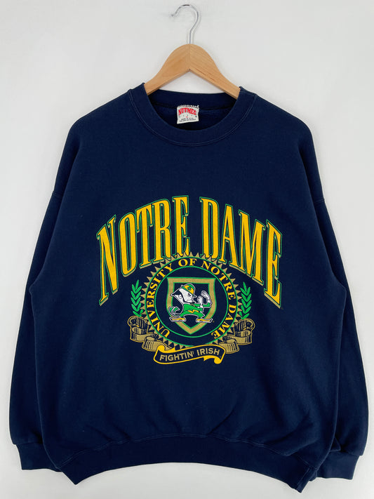 90's NOTRE DAME Made in USA Size XL Vintage College Sweat-shirt / E2374S