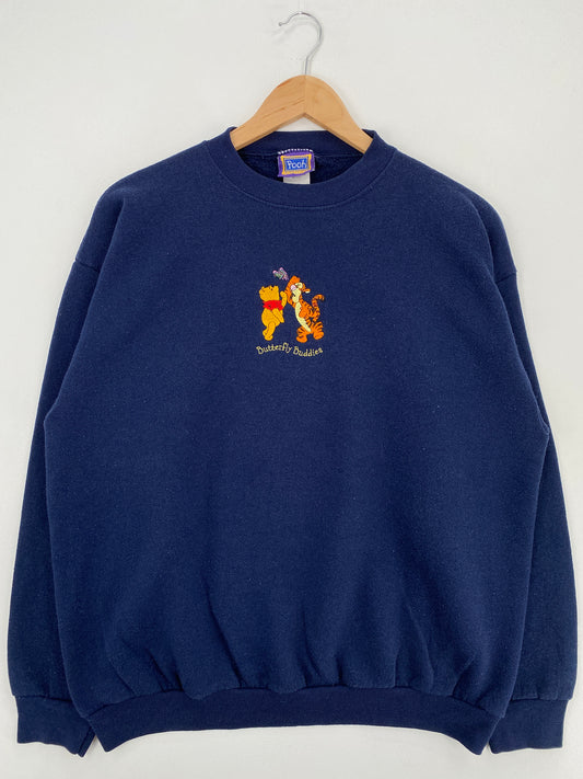 90's DISNEY WINNIE THE POOH x TIGER Made in USA Size L Vintage Sweat-shirt / A4855