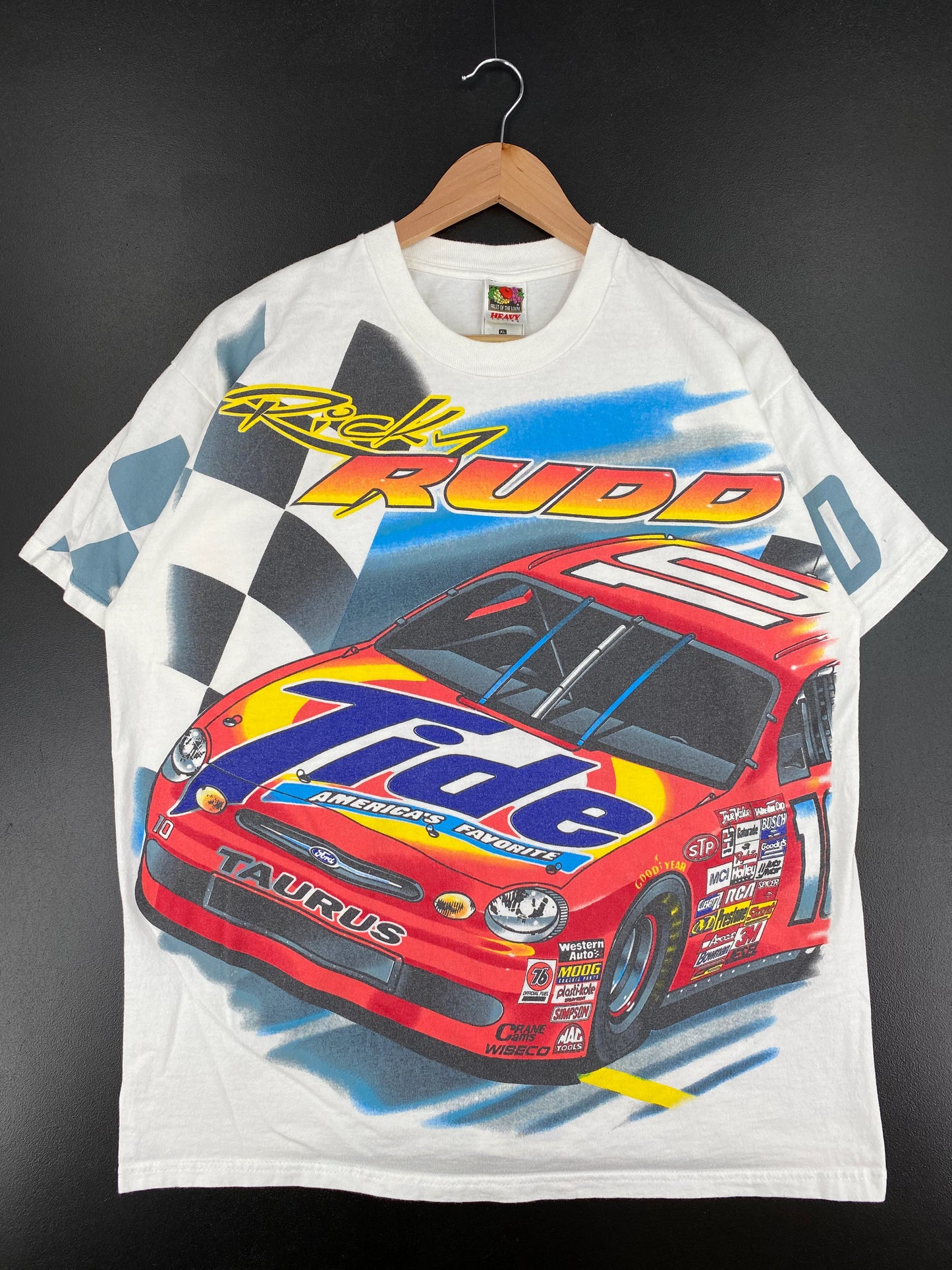 00' NASCAR x RICKY RUDD Size XL Vintage Racing T-Shirt / E2355T