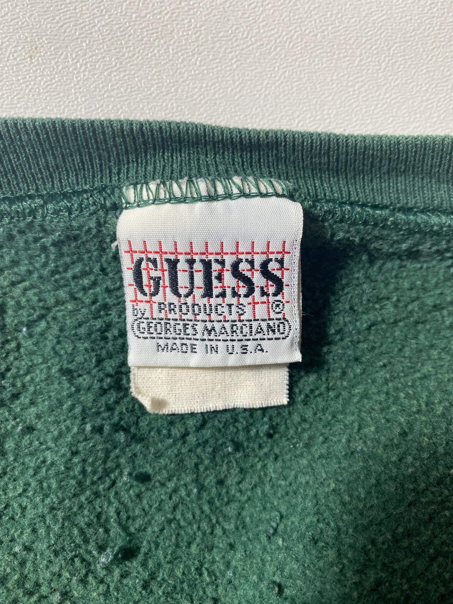 90’s GUESS Made in USA Size No Tag (Approx.M) Vintage Sweat-shirt / E447