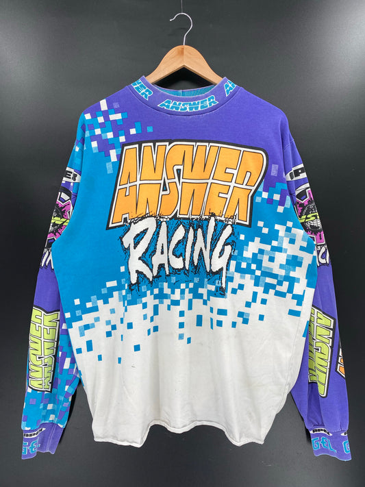 Vintage ANSWER Racing Size XL Long Sleeve T-Shirts / K4348