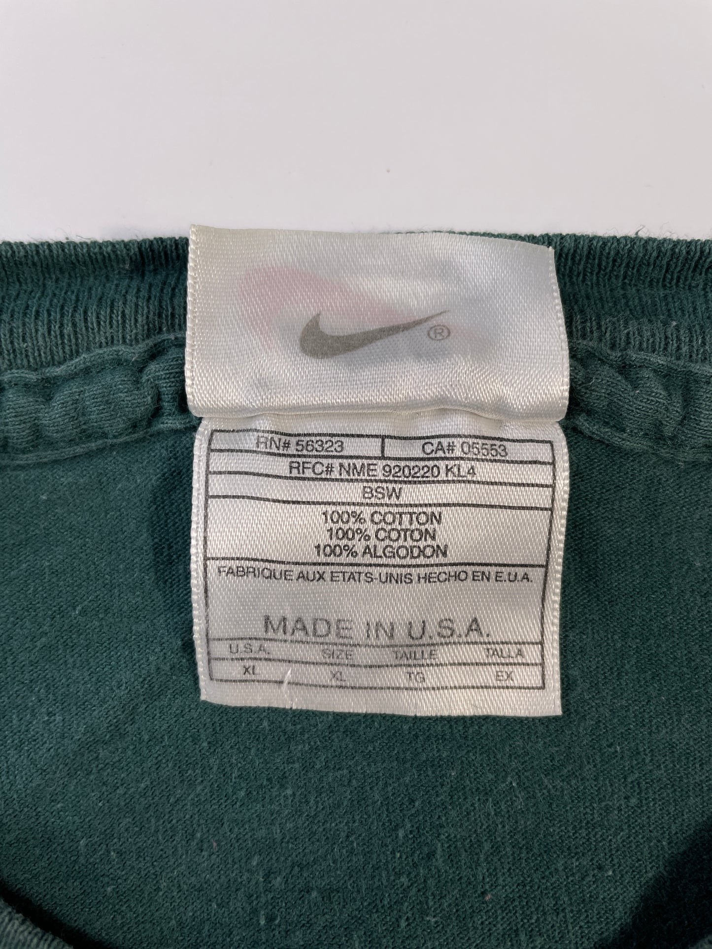 90's NIKE Made in USA Size XL Vintage T-Shirt / A9905