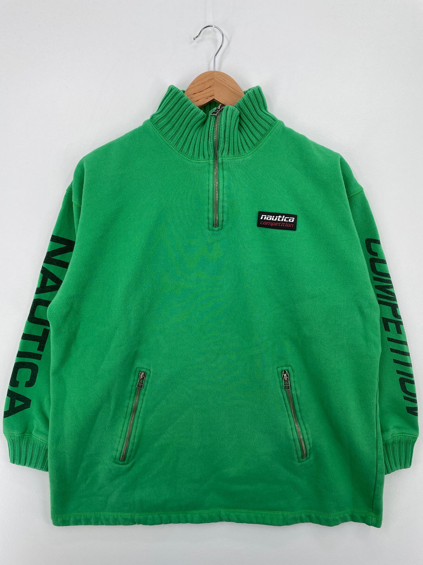 90’s NAUTICA Size L Vintage Half Zip Sweat-shirt / A8344