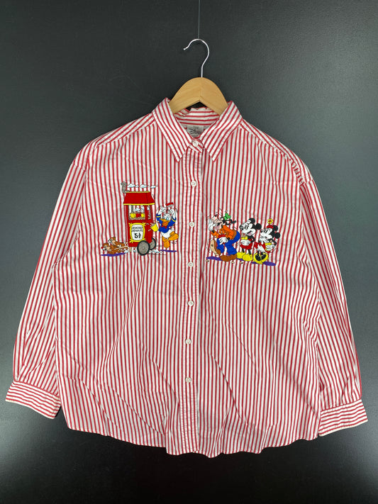 00' DISNEY MICKEY AND FRIENDS Size XL Vintage Button Down Shirt / A3947