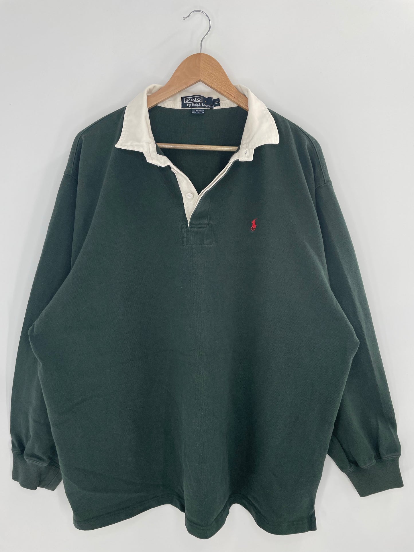 90's POLO RALPH LAUREN Size XL Vintage Rugby-Shirt / K7283