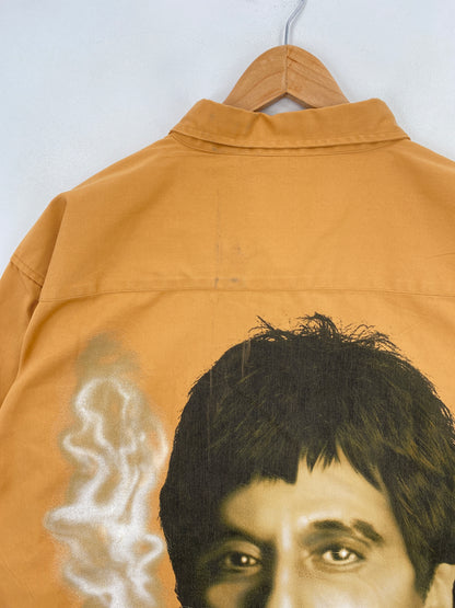 Vintage SCARFACE TONY MONTANA Size XXL Vintage Button Down Shirts / A5775