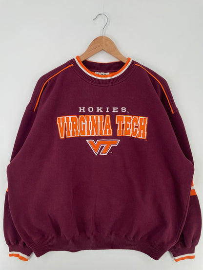 90's VIRGINIA TECH HOCKIES Size XL Vintage College Sweat-shirt / E19