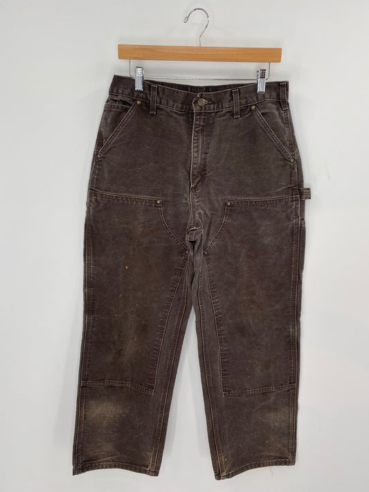 Vintage CARHARTT Double Knee Size 33x32 Duck Pants / K8213