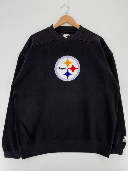 90's STARTER x PITTSBURGH STEELERS Size L Vintage NFL Sweat-shirt / A2209