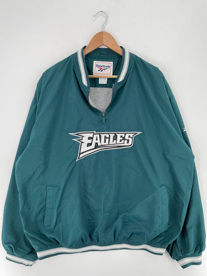 Vintage Reebok x PHILADELPHIA EAGLES Size XL NFL Nylon Jacket / A2531