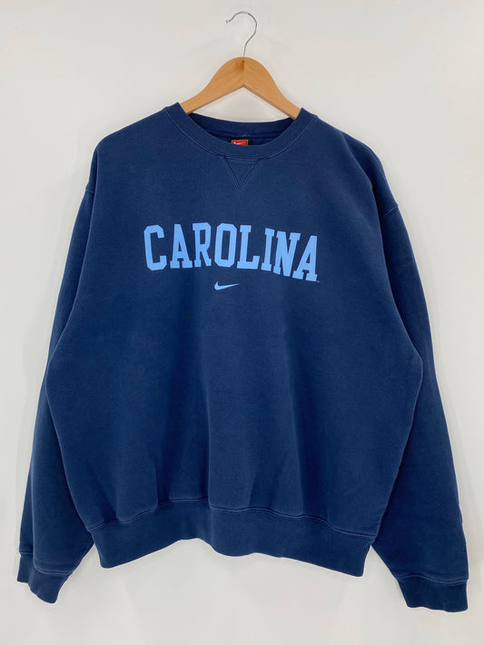 00' NIKE UNIVERSITY OF NORTH CAROLINA Size L Vintage Sweat-Shirt / K4602