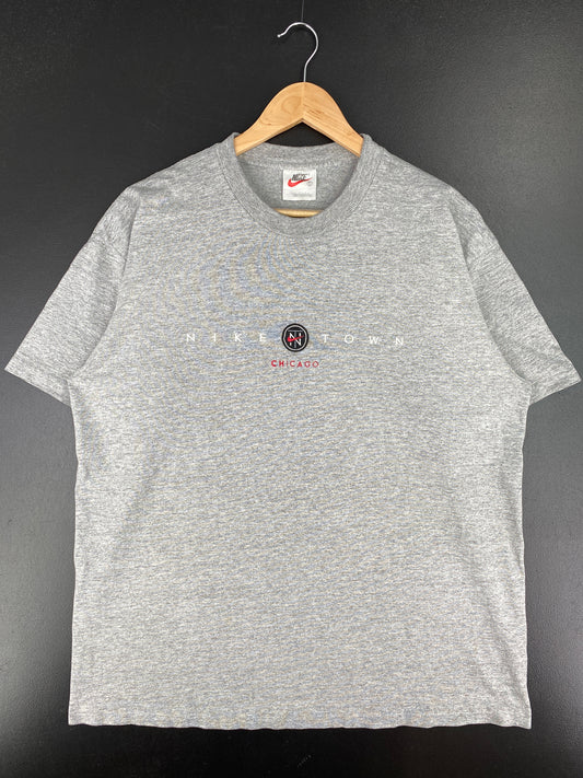 90's NIKE TOWN CHICAGO Made in USA Size L Vintage T-shirt / A4653