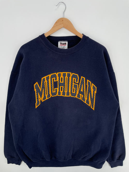 90's MICHIGAN Made in USA Size XL Vintage College Sweat-Shirts/ A878