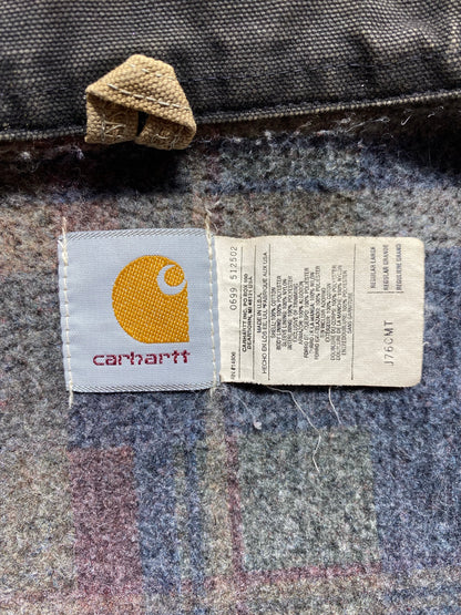 Vintage CARHARTT Made in USA Size L Zip-up Sweat-shirt Jacket / K8113