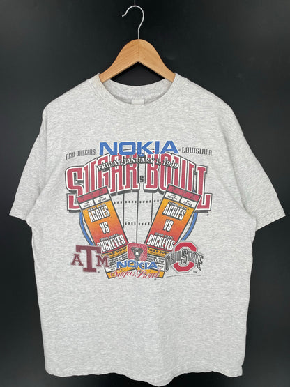 1999 SUGAR BOWL A&M AGGIES Size XL Vintage College T-shirt / K9154