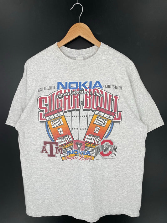 1999 SUGAR BOWL A&M AGGIES Size XL Vintage College T-shirt / K9154