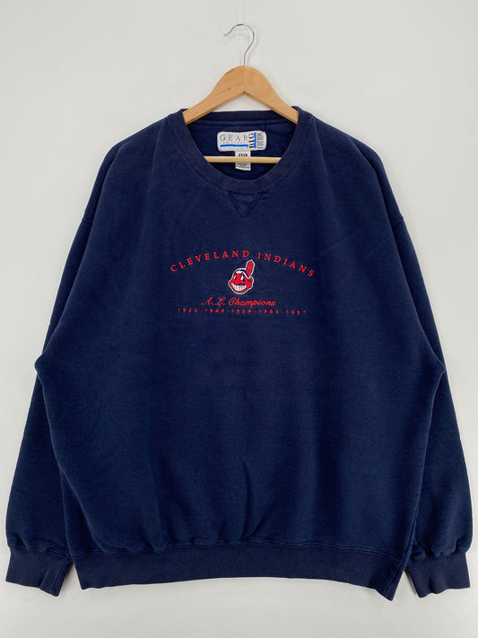 1997 CLEVELAND INDIANS Size XXL Vintage MLB Sweat-Shirt / A3993