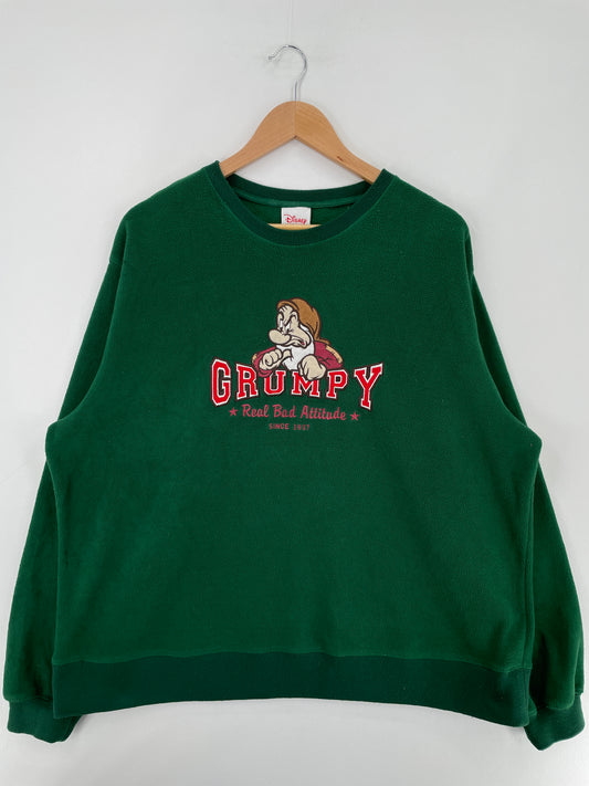 Vintage DISNEY GRUMPY Size L Fleece / E2583S