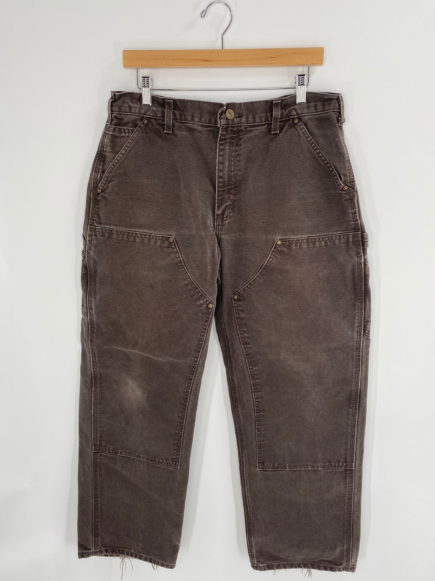 Vintage CARHARTT Size W34xL28.5 Double Knee Duck Pants / A1090
