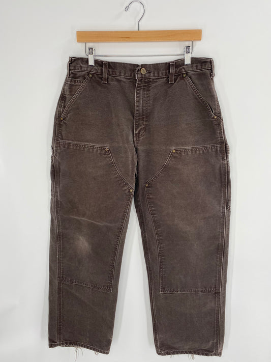 Vintage CARHARTT Size W34xL28.5 Double Knee Duck Pants / A1090