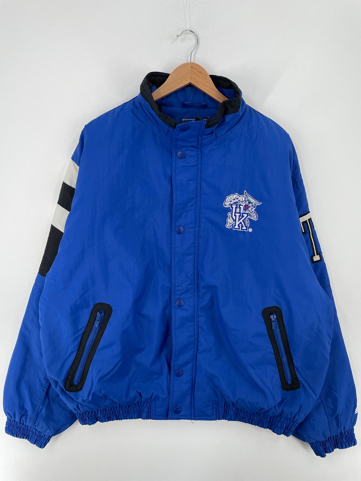 90's STARTER x UNIVERSITY OF KENTUCKY Size XL College Padded Nylon Jacket / A9322