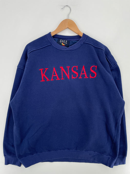 90’s KANSAS Size XL Vintage College Sweat-Shirt / E3571S