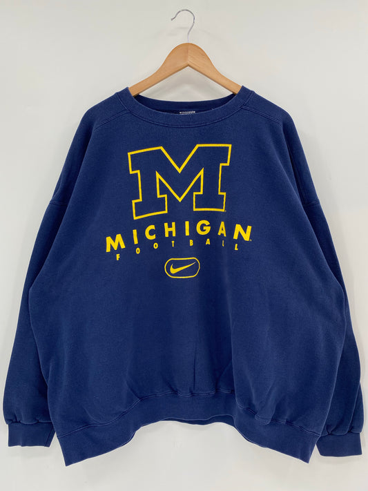 90' NIKE MICHIGAN FOOTBALL  Made in USA Size XXL Vintage College Sweat shirt / K6565