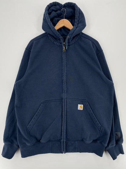 Vintage CARHARTT Size L Zip-Up Hoodie Sweat-Shirt  / A1648
