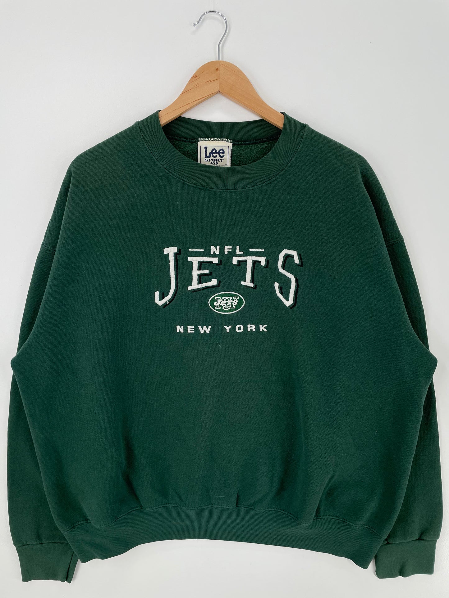 90's NEW YORK JETS Made in USA Size XL Vintage NFL Sweat-shirt / A935