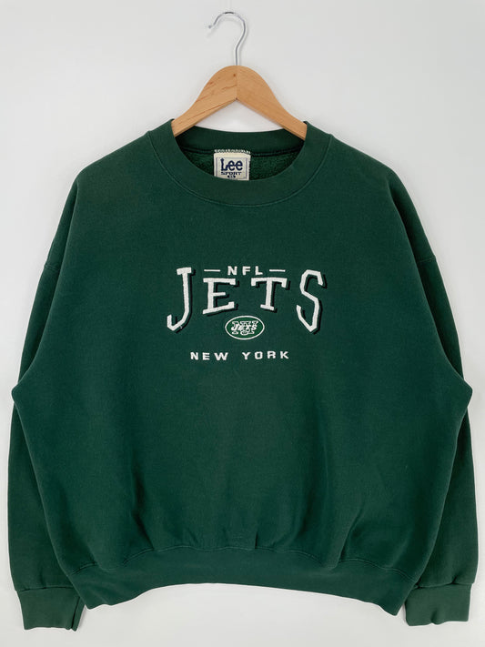 90's NEW YORK JETS Made in USA Size XL Vintage NFL Sweat-shirt / A935