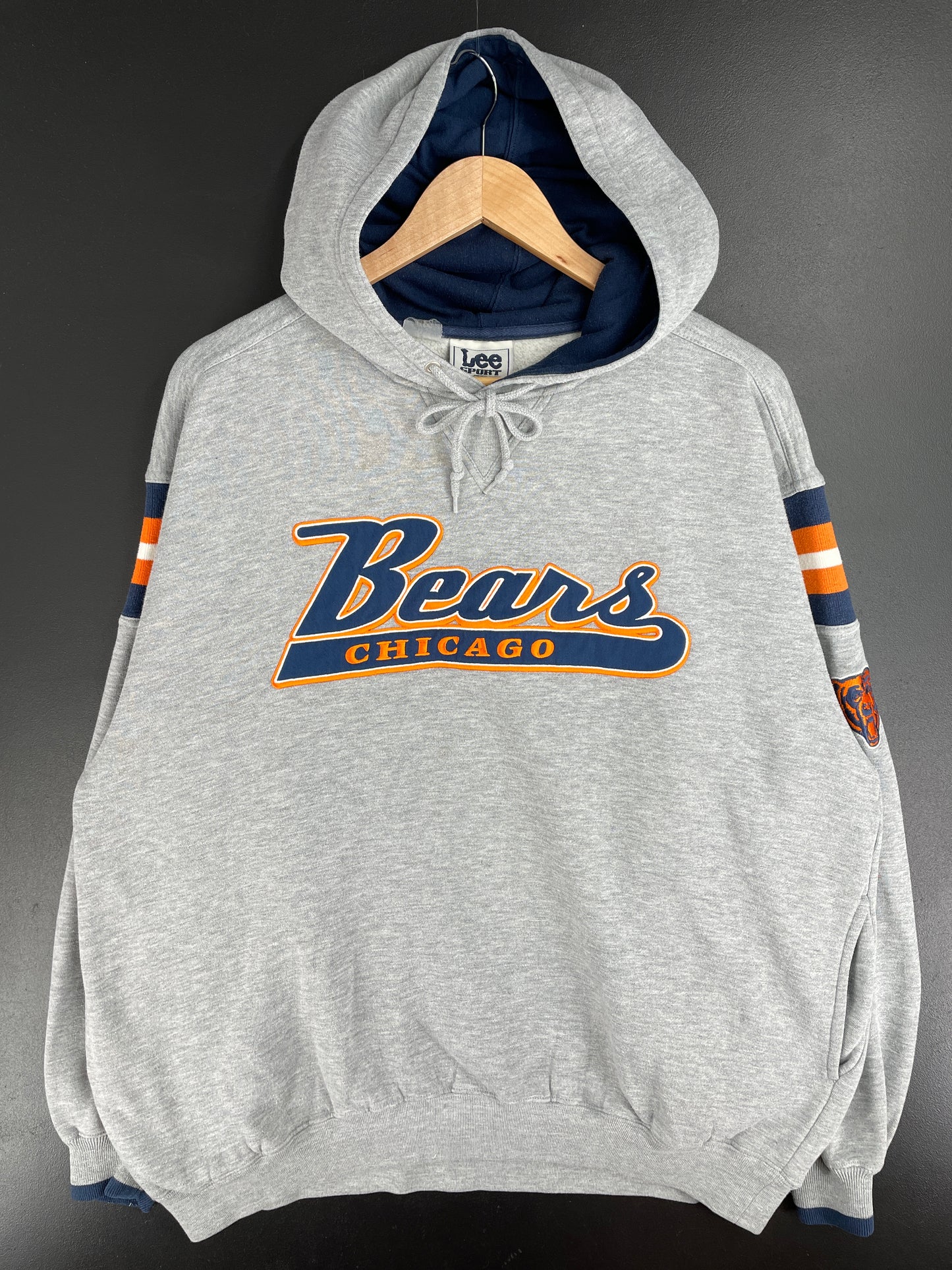 90s' CHICAGO BEARS Size L Vintage Hoodie NFL Sweat-shirt / E2739S