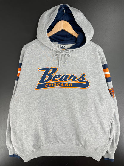 90s' CHICAGO BEARS Size L Vintage Hoodie NFL Sweat-shirt / E2739S