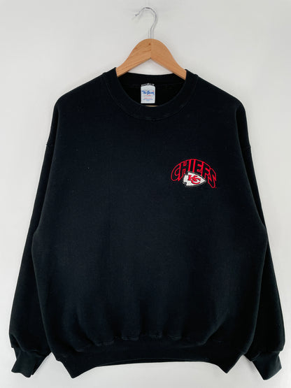 90's KANSAS CITY CHIEFS Made in USA Size XL Vintage NFL Sweat-Shirt / E5658S