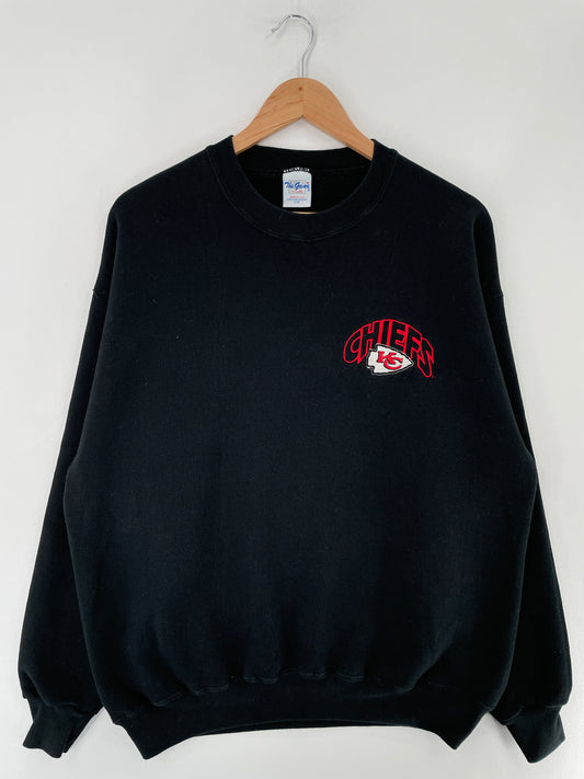 90's KANSAS CITY CHIEFS Made in USA Size XL Vintage NFL Sweat-Shirt / E5658S