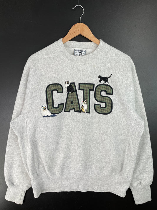 90's CATS Made in USA Size L Vintage Sweat-shirt / A9355
