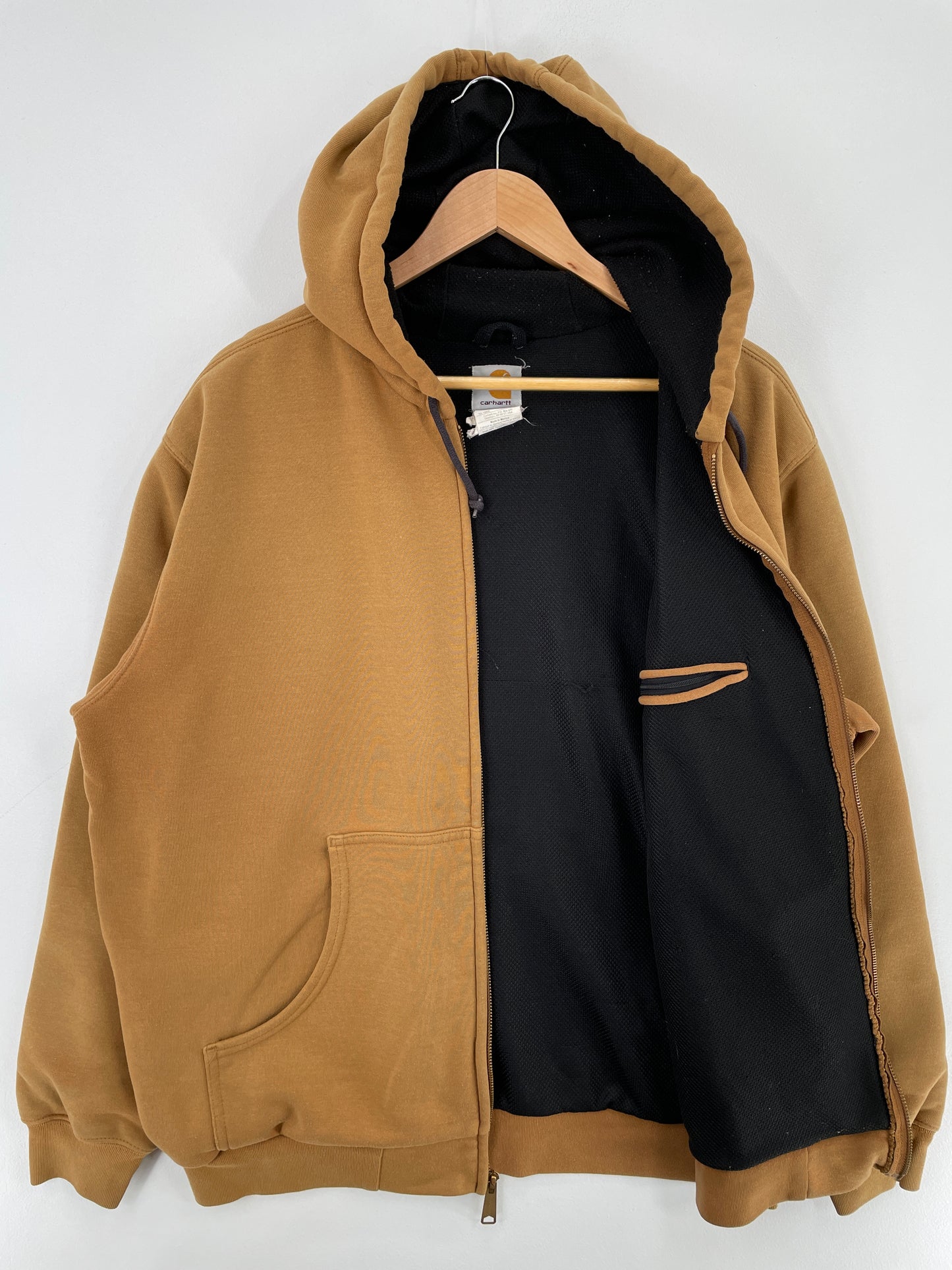 Vintage CARHARTT Size L Hoodie Zip-up Sweat-Shirt / E2639S