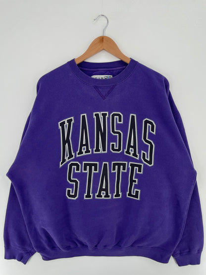 00' KANSAS STATE Size XXL Vintage College Sweat-shirt / A3261