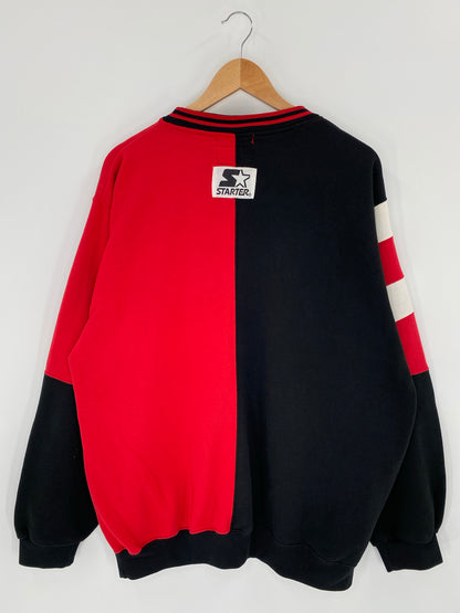 90’s STARTER x CHICAGO BLACKHAWKS Size XL Vintage NHL Sweat - Shirt/ K6063