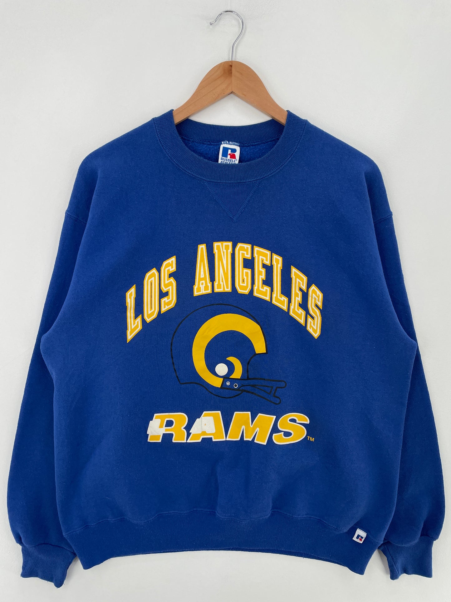 90's RUSSELL x LOS ANGELES RAMS Made in USA Size XL Vintage NFL Sweat-Shirt / E4007S