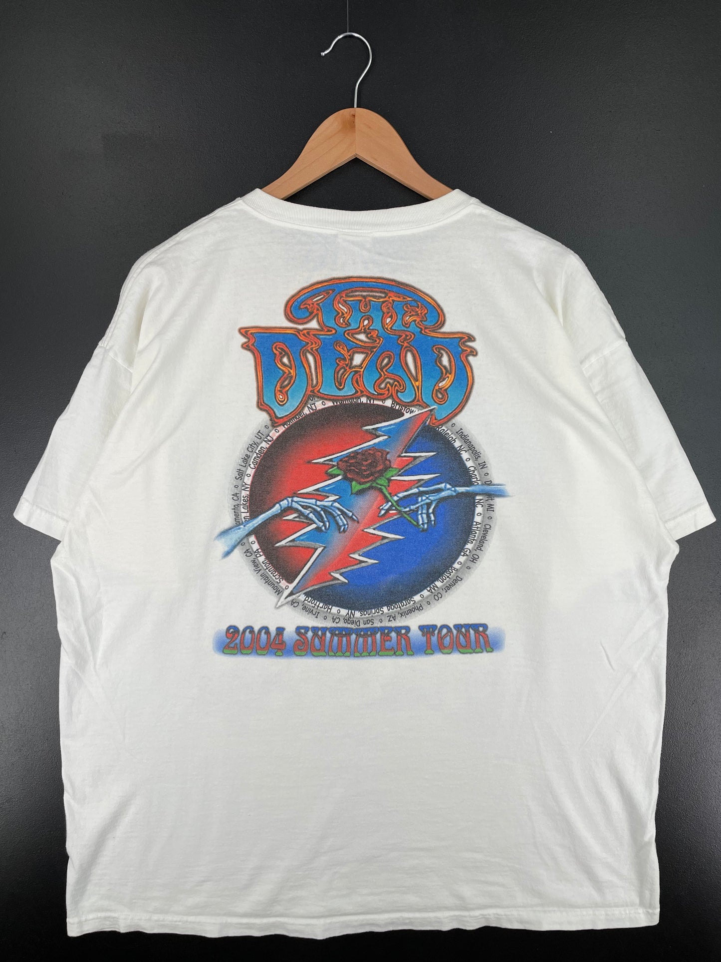 2004 GRATEFUL DEAD Size XXL Vintage Music Tour T-Shirt / A2112
