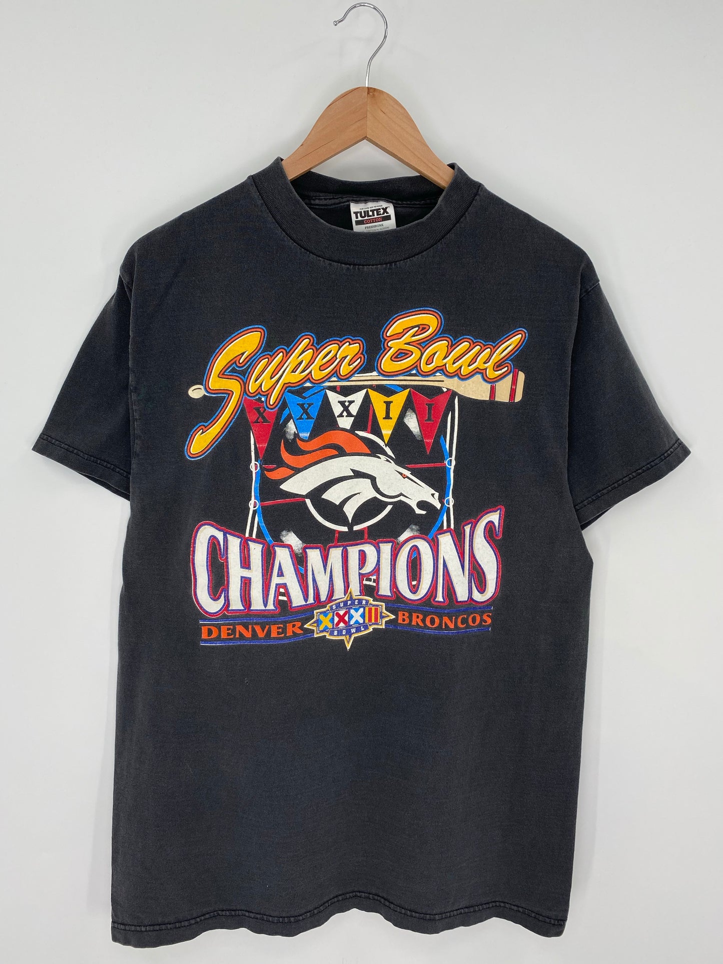 1998 DENVER BRONCOS Size L Vintage NFL T-shirt / K9377